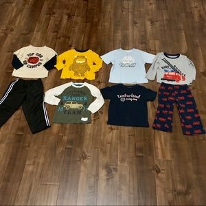 Boys Tees Pajamas Timberland Gap Lot Bundle 3T - 8 pcs